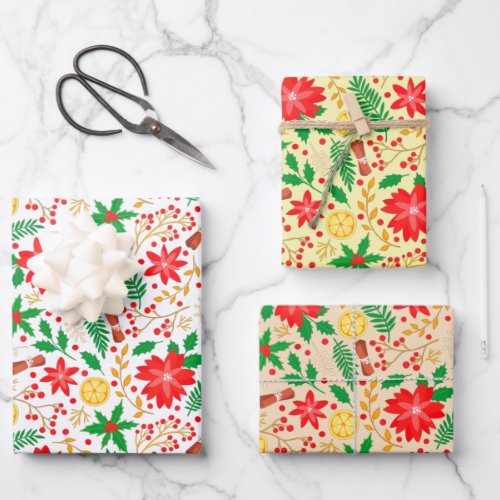 Bright and Unique Christmas Pattern Wrapping Paper Sheets