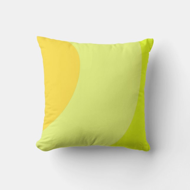 Bright and Vibrant Yellow Throw Pillow (Front)