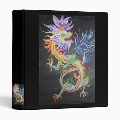 Bright and Vivid Chinese Fire Dragon Binder