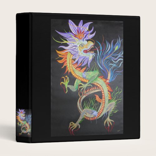 Bright and Vivid Chinese Fire Dragon Binder