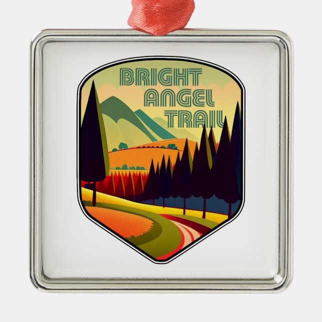 Bright Angel Trail Grand Canyon Colors Metal Ornament (Front)