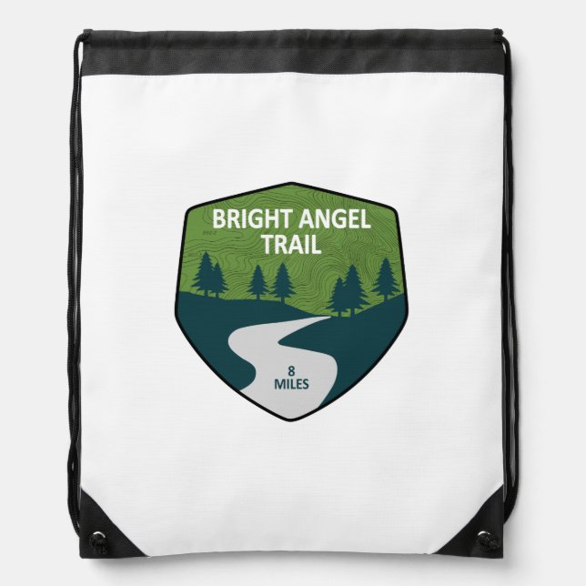 Bright Angel Trail Grand Canyon Drawstring Bag (Front)