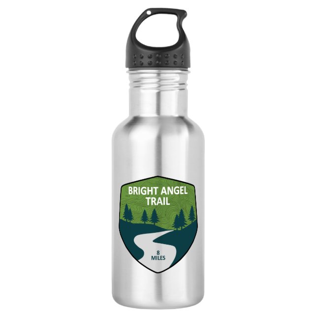Bright Angel Trail Grand Canyon Stainless Steel Water Bottle (Front)
