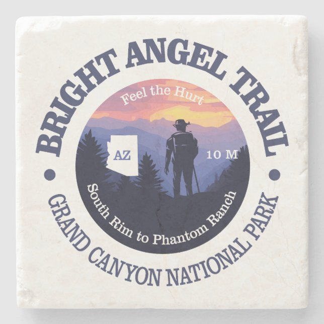 Bright Angel Trail (rd2) Stone Coaster (Front)