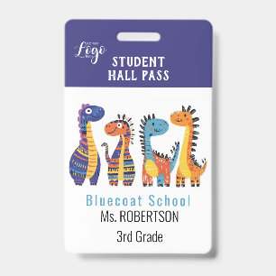 Bright animals  teacher or student pass badge