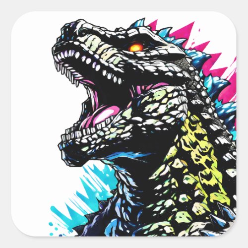 Bright Anime Reptilian Monster Sticker