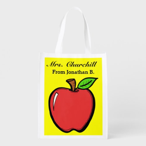 Bright Apples Grocery Gift Favor Bag _ SRF