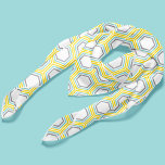 Bright Aqua and Yellow Geometric Pattern Scarf<br><div class="desc">Stylish and chic honeycomb print.</div>
