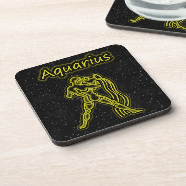 Bright Aquarius Beverage Coaster (Left Side)