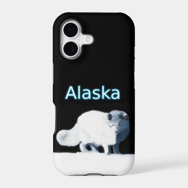 Bright Arctic Fox Iphone Case (Back)
