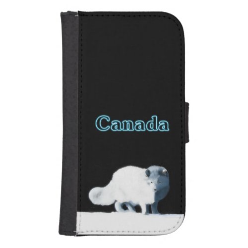 Bright Arctic Fox Samsung S4 Wallet Case