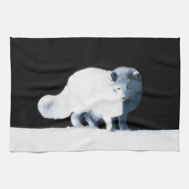 Bright Arctic Fox Towel (Horizontal)