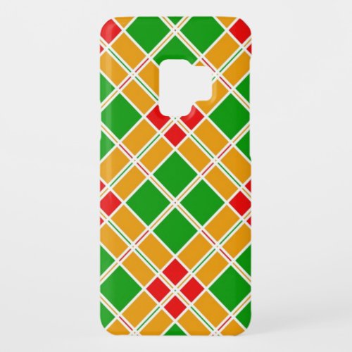 Bright Argyl red green yellow pattern accessory Case_Mate Samsung Galaxy S9 Case