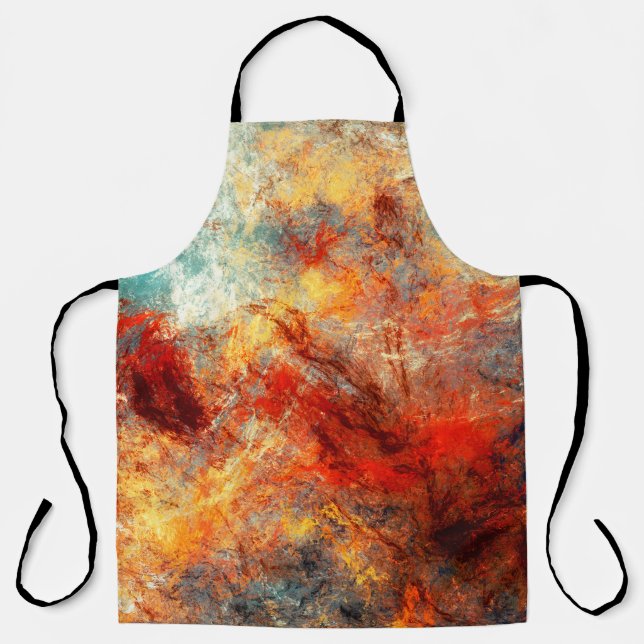 Bright artistic splashes. Abstract painting color  Apron (Front)