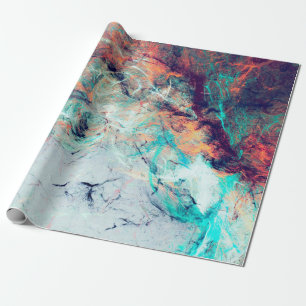 Bright artistic splashes. Abstract painting trendy Wrapping Paper