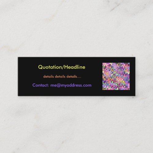 Bright Artists Skinny Profile Card Business Card Template