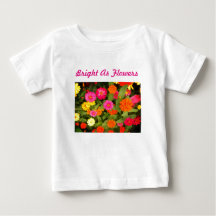 Bright as Flowers Pink Toddler Ruffle Tee