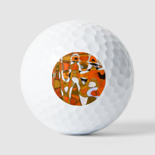 Bright autumn circles: abstract pattern. golf balls