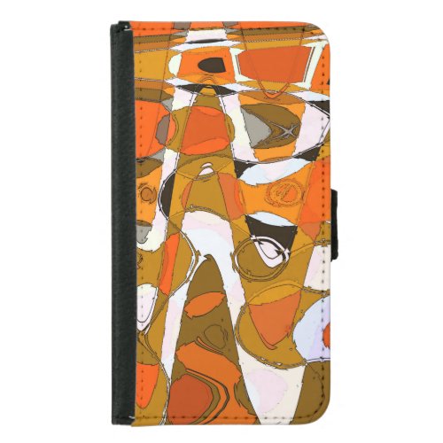 Bright autumn circles abstract pattern samsung galaxy s5 wallet case