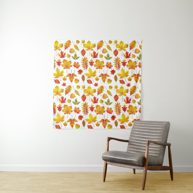 Bright Autumn Leaves Tapestry (In Situ)