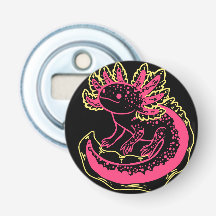 Bright Axolotl Bottle Opener