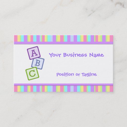 Customizable Bright Baby Business Card