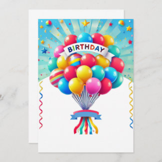 Bright Balloons Invitation