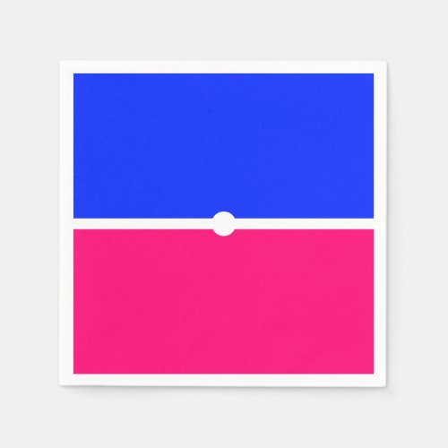 Bright Banded Royal Blue Bold Pink Color Blocks Napkins
