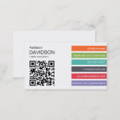 Bright Bar QR CODE Social Media Business Card (Front/Back)