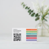 Bright Bar QR CODE Social Media Business Card (Standing Front)