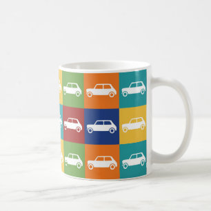 Bright Basics Checkerboard Mini Cooper Coffee Mug