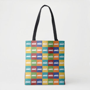 Bright Basics Checkerboard Mini Cooper Tote Bag