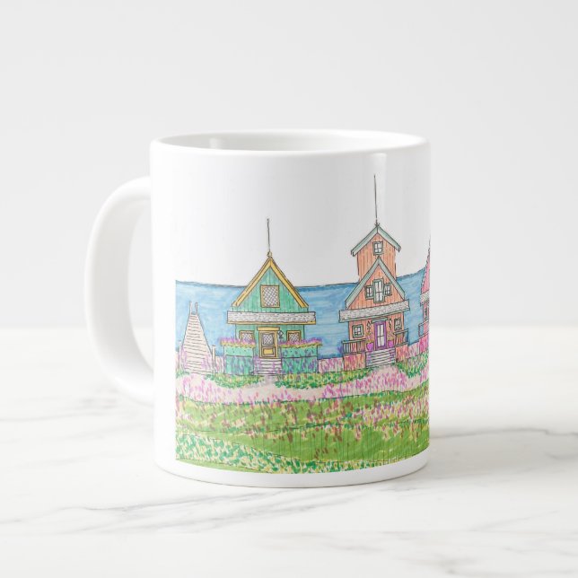 Bright Beach Cottage Jumbo Mug (Front Left)