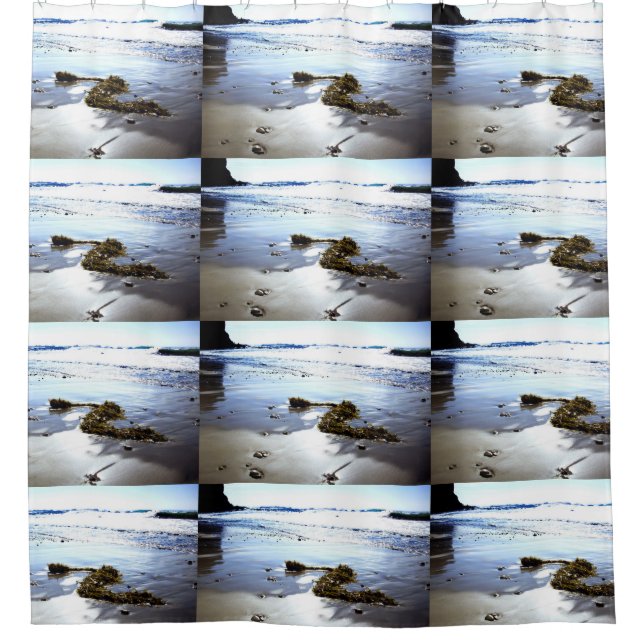 Bright Beach Shower Curtain (Front)