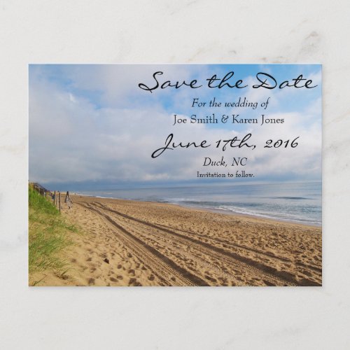 Bright Beachy Save the Date Announcement Postcard