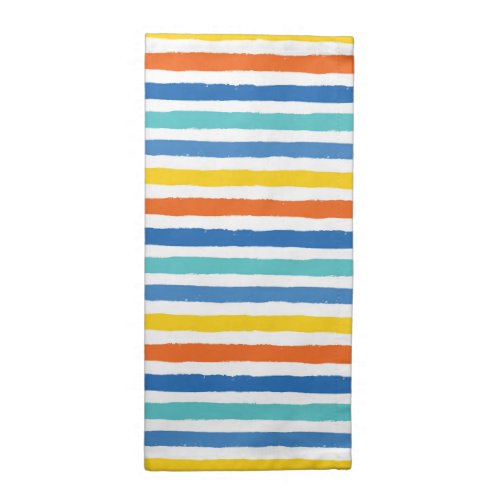 Bright Beachy Striped Pattern Cloth Napkin