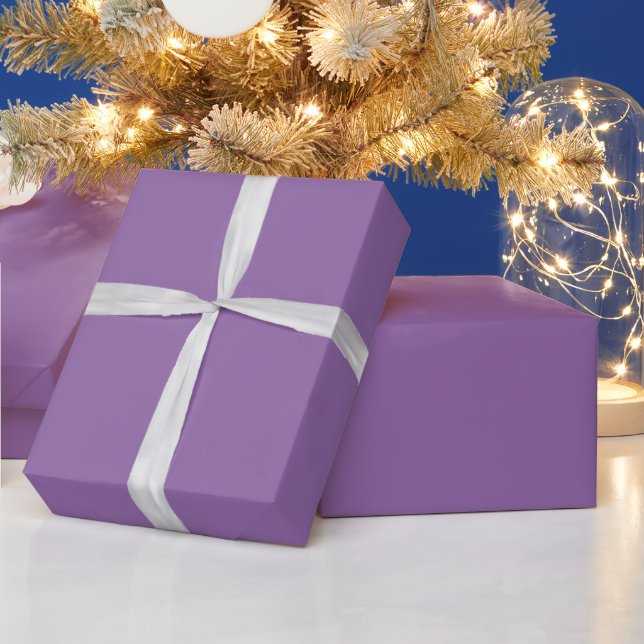 Bright Bellflower Violet. Shining Happy Impression Wrapping Paper (Holidays)