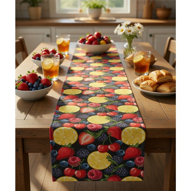 Bright Berries & Lemon Table Runner (Creator Uploaded)