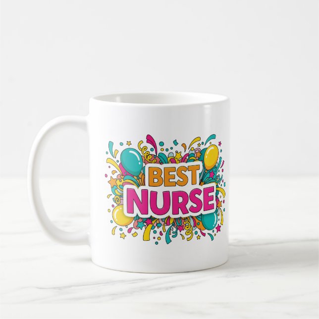 Bright Best Nurse Mug (Left)