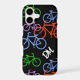 Bright Bicycles Pattern Monogram iPhone 17 Case