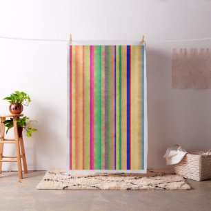 Bright Bleeding Watercolor Stripes fabric