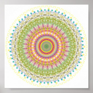 Bright Blessings Mandala Poster