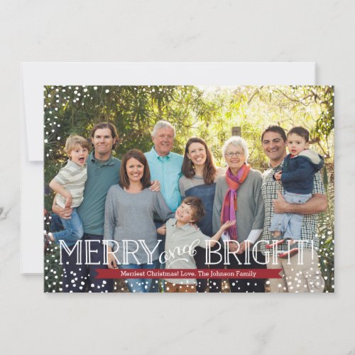 Bright Blizzard Holiday Photo Card _ Red