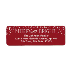 Bright Blizzard Return Address Label