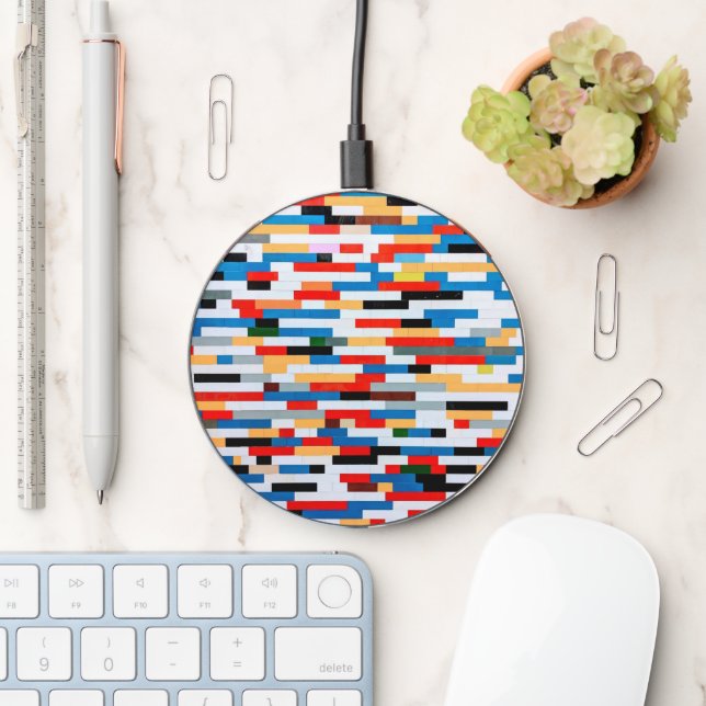 Bright Block Pattern Wireless Charger (Desk)