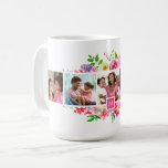 Bright Blooms 5 Photo Collage Monogrammed Coffee Mug at Zazzle