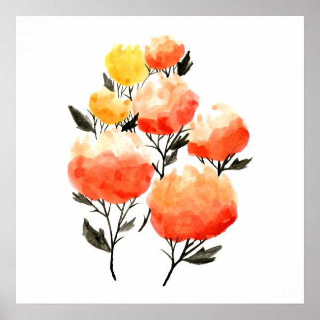 Bright Blooms Art Poster (Front)