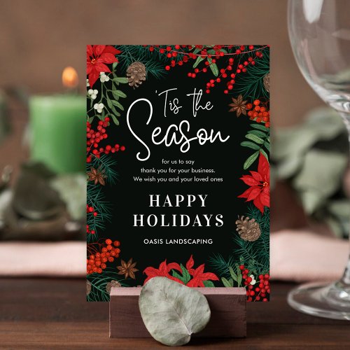 Bright Blooms Business Holiday Card