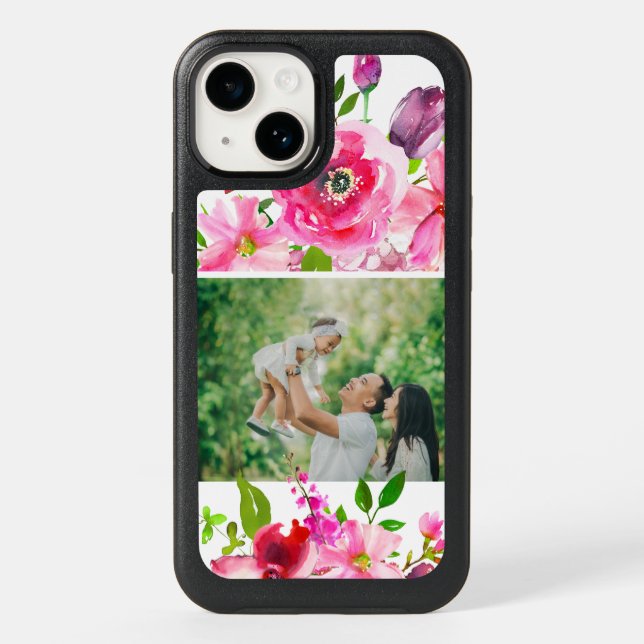 Bright Blooms Custom Personalized Photo Otterbox iPhone Case (Back)