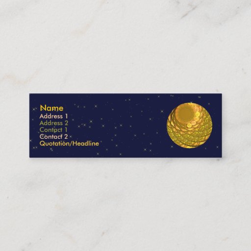 Customizable Bright Blossom Moon Business Card